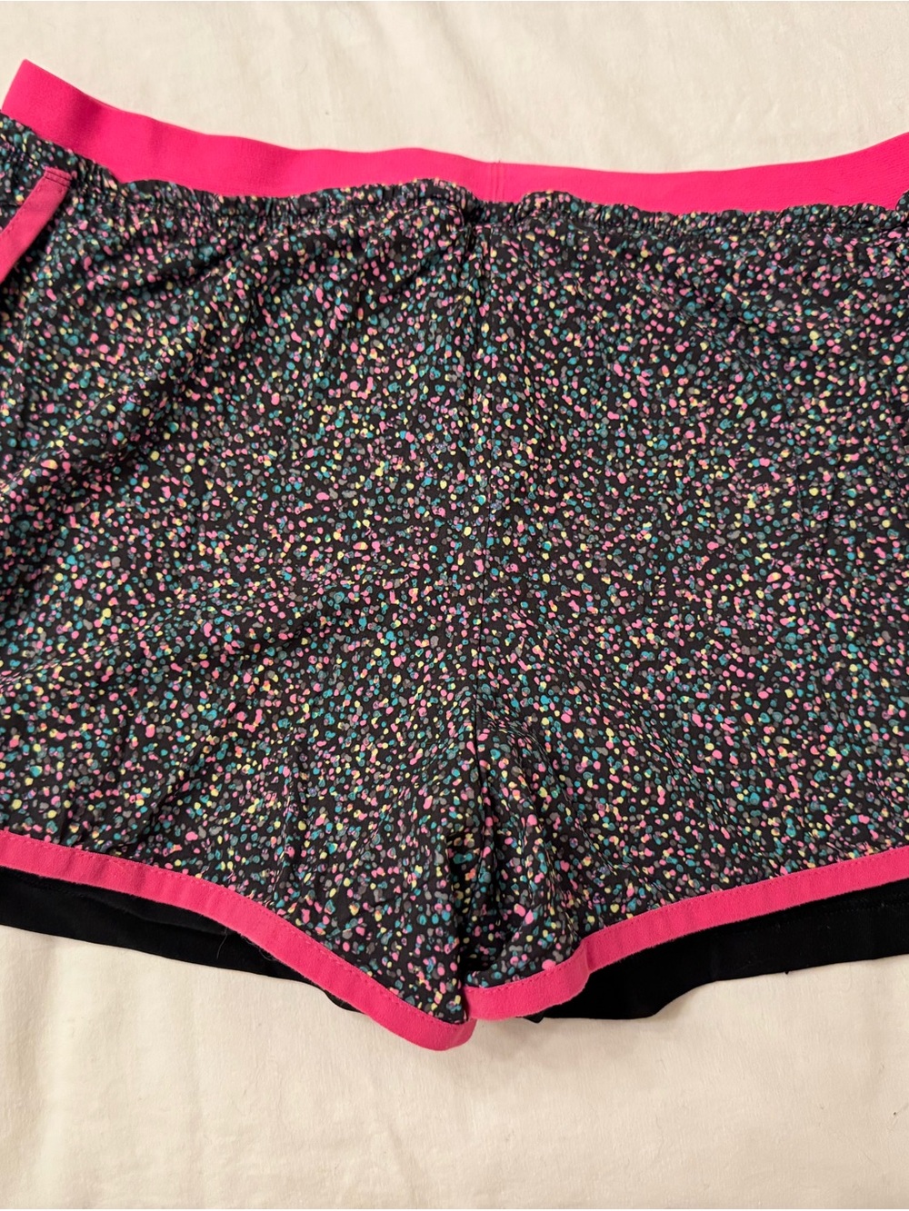 Nike Black Dri-FIT Shorts with Pink Waistband Like New Size Large